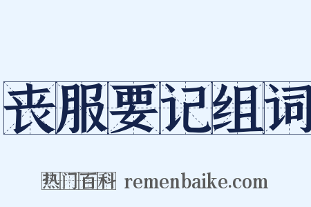 丧服要记组词是什么意思的图片